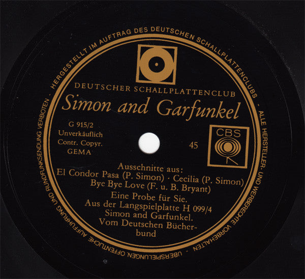 Simon & Garfunkel : Bridge Over Troubled Water (Eine Probe Für Sie. Aus Der LP Vom Deutschen Bücherbund.) (Flexi, 7", S/Sided, Club, Mixed, Promo)