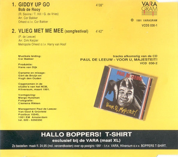 Paul de Leeuw Alias Bob de Rooy : Giddy Up Go (CD, Single)
