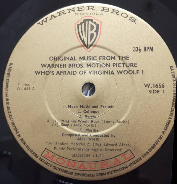 Alex North : Who's Afraid Of Virginia Woolf? (Original Music From The Motion Picture) (LP, Mono)