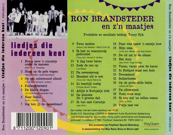 Ron Brandsteder En Z'n Maatjes : Liedjes Die Iedereen Kent (Minimax, Album)