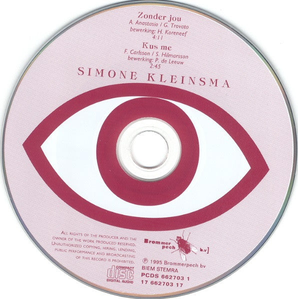 Simone Kleinsma Duet Met Paul de Leeuw : Zonder Jou (CD, Single)