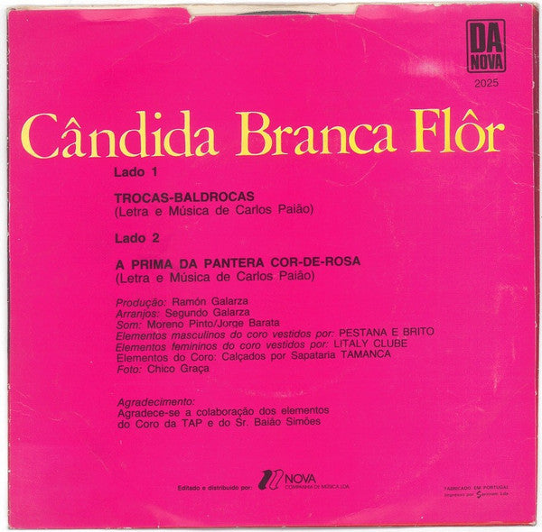 Cândida Branca Flor : Trocas-Baldrocas (7", Single)