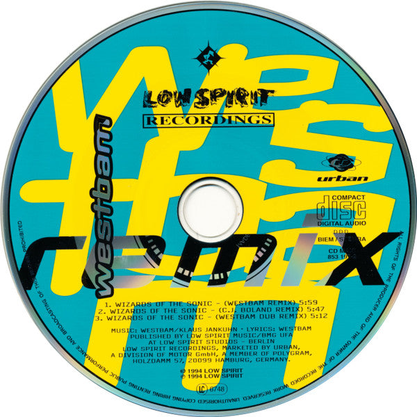 WestBam : Wizards Of The Sonic (Remix) (CD, Maxi)