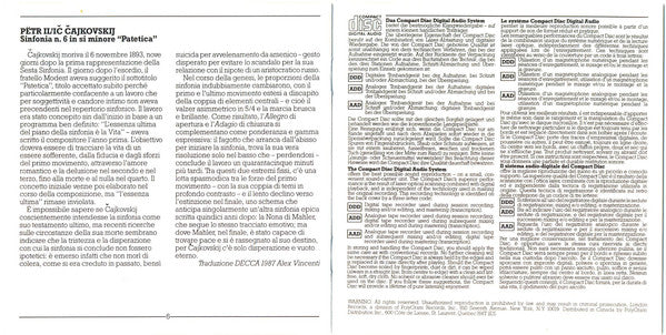 Pyotr Ilyich Tchaikovsky, Chicago Symphony Orchestra, Georg Solti : Symphony No.6 'Pathétique' (CD, Album, RE)
