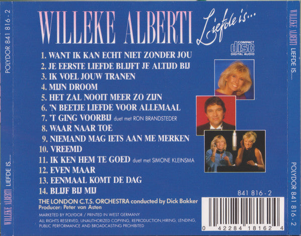 Willeke Alberti : Liefde Is... (CD, Album)