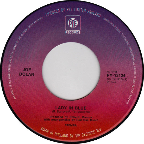 Joe Dolan : Lady In Blue (7", Single, Lig)