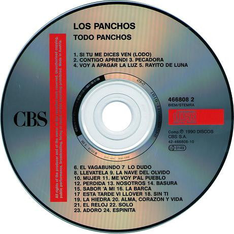 Trio Los Panchos : Todo Panchos (Las 24 Grandes Canciones) (CD, Comp)