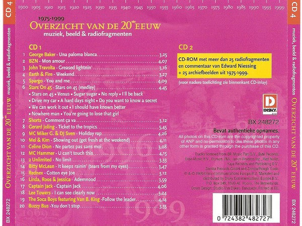 Various : Overzicht Van De 20ste Eeuw (Muziek, Beeld & Radiofragmenten) - 1975 - 1999 (CD, Comp + CD-ROM)
