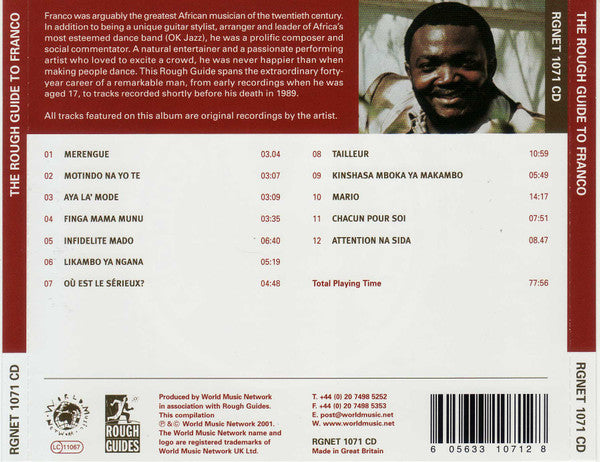 Franco : The Rough Guide To Franco: Africa's Legendary Guitar Maestro (CD, Comp)