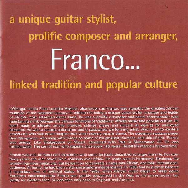 Franco : The Rough Guide To Franco: Africa's Legendary Guitar Maestro (CD, Comp)