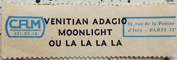 Moonlight (12) : Venitian Adagio (7", Single)
