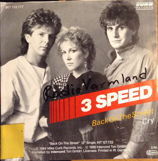 3 Speed : Back On The Street (7", Single)