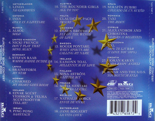 Various : Eurovision Song Contest Stockholm 2000 (CD, Album, Comp)