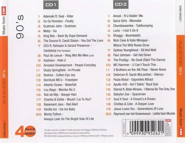 Various : Alle 40 Goed - 90's (2xCD, Comp)