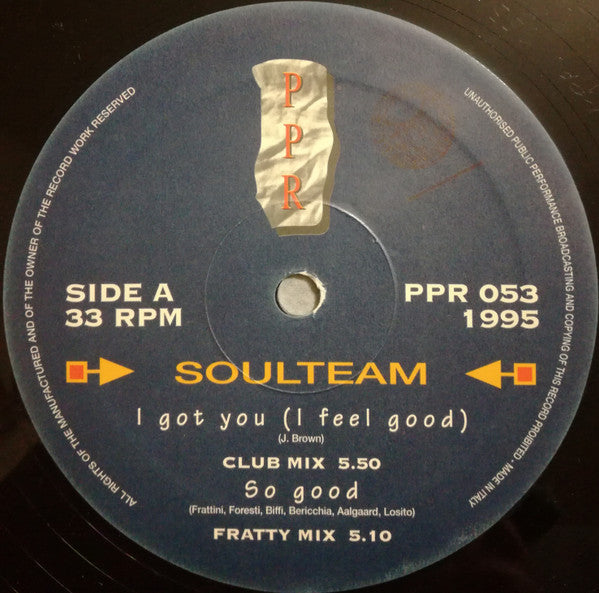 Soulteam : I Got You (I Feel Good) (12")