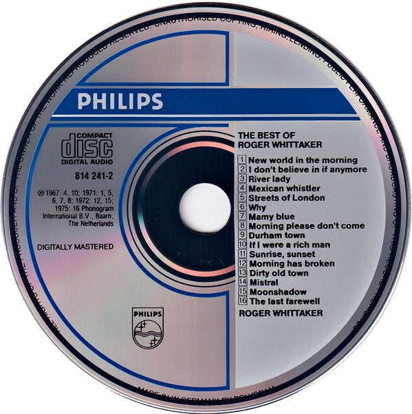 Roger Whittaker : The Best Of Roger Whittaker (CD, Comp)
