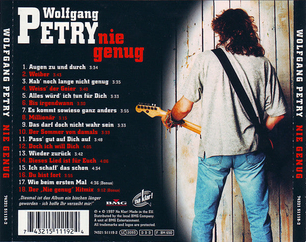 Wolfgang Petry : Nie Genug (CD, Album)