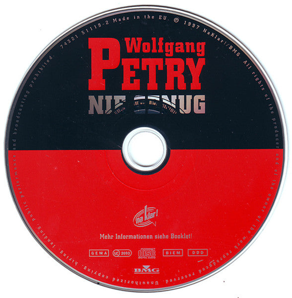 Wolfgang Petry : Nie Genug (CD, Album)