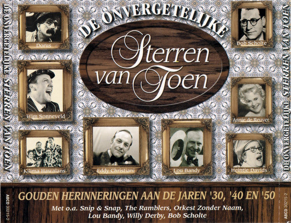 Various : De Onvergetelijke Sterren Van Toen (3xCD, Comp)