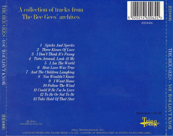 Bee Gees : You Wouldn't Know (CD, Comp)