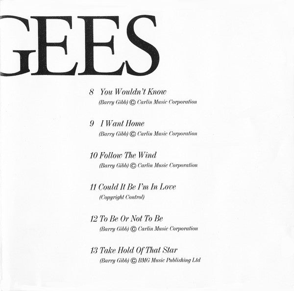 Bee Gees : You Wouldn't Know (CD, Comp)