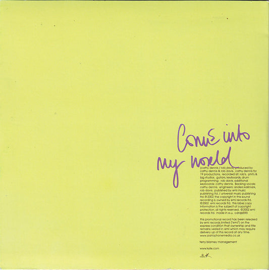 Kylie Minogue : Come Into My World (CD, Single, Promo)