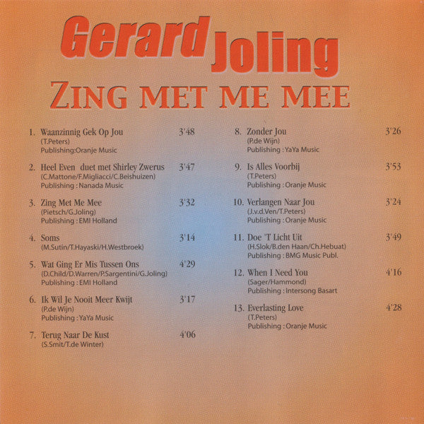 Gerard Joling : Zing Met Me Mee (CD)