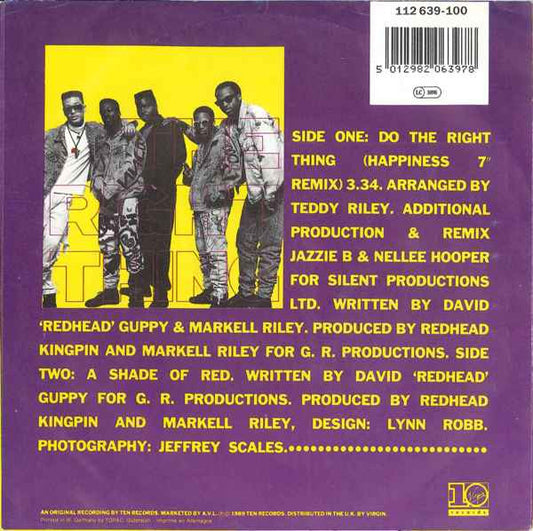 Redhead Kingpin And The FBI : Do The Right Thing (7", Single)