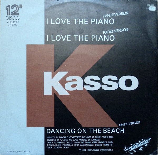 Kasso : I Love The Piano (12")