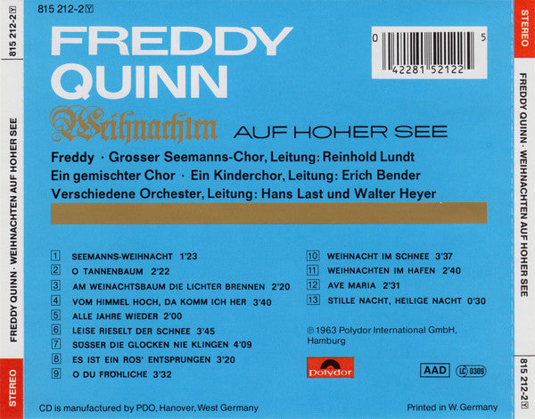 Freddy Quinn : Weihnachten Auf Hoher See (CD, Album, RE)