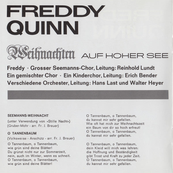 Freddy Quinn : Weihnachten Auf Hoher See (CD, Album, RE)