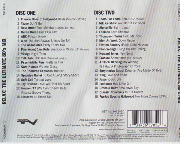 Various : Relax! The Ultimate 80's Mix (2xCD, Mixed, RP)