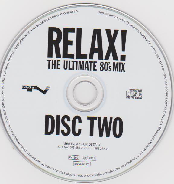Various : Relax! The Ultimate 80's Mix (2xCD, Mixed, RP)