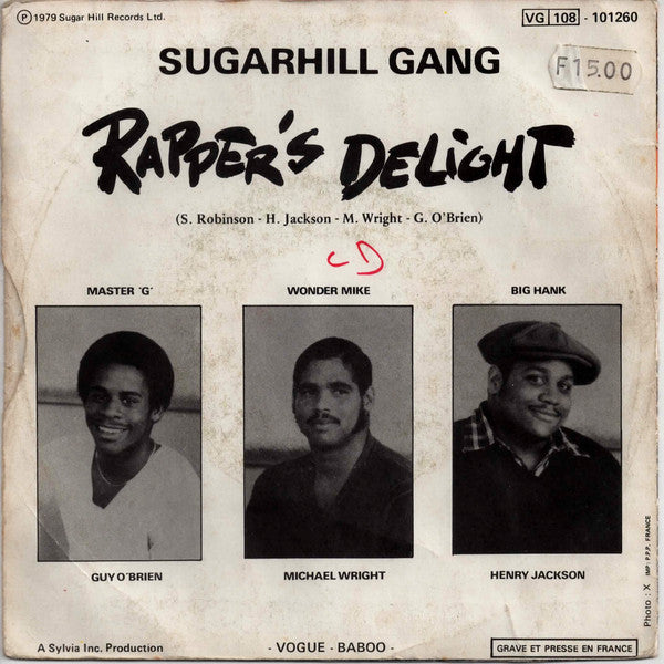 Sugarhill Gang : Rapper's Delight (7", Single)