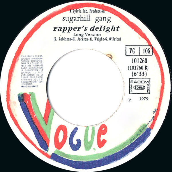 Sugarhill Gang : Rapper's Delight (7", Single)