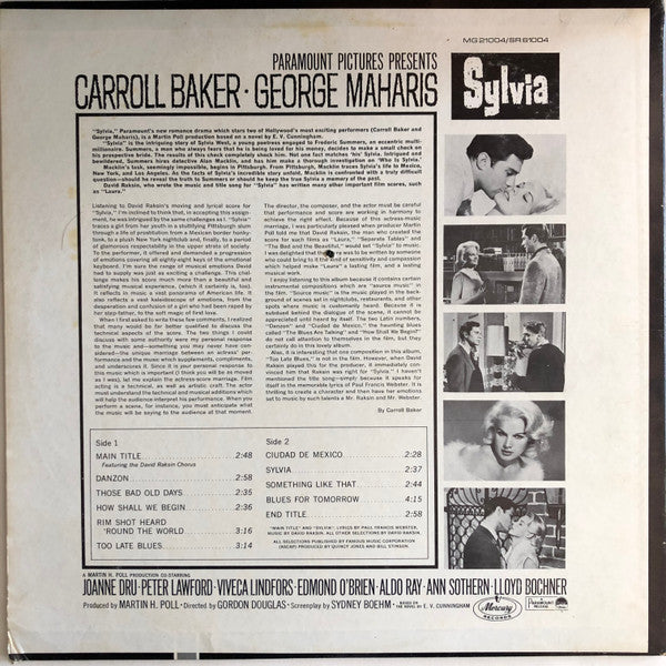 David Raksin Orchestra : Sylvia (LP, Album, Mono)