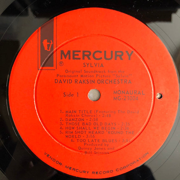 David Raksin Orchestra : Sylvia (LP, Album, Mono)