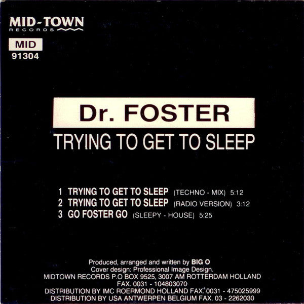 Dr. Foster : Trying To Get To Sleep (CD, Maxi)