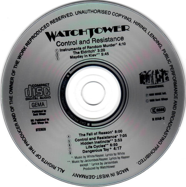 Watchtower : Control And Resistance (CD, Album)