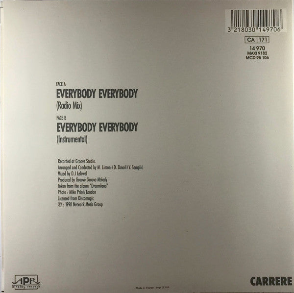 Black Box : Everybody Everybody (7", Single)