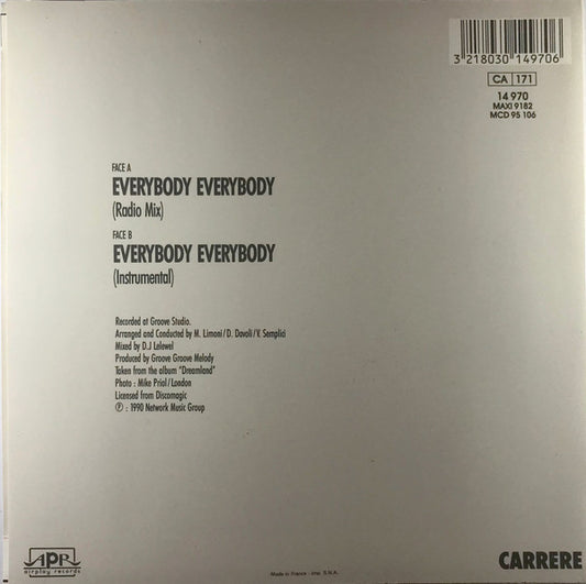 Black Box : Everybody Everybody (7", Single)