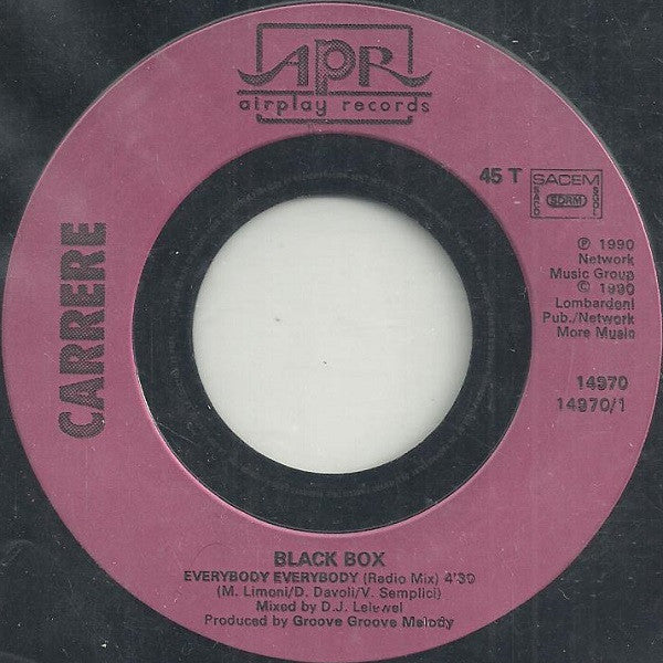 Black Box : Everybody Everybody (7", Single)