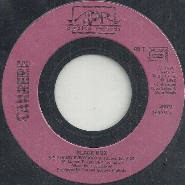 Black Box : Everybody Everybody (7", Single)