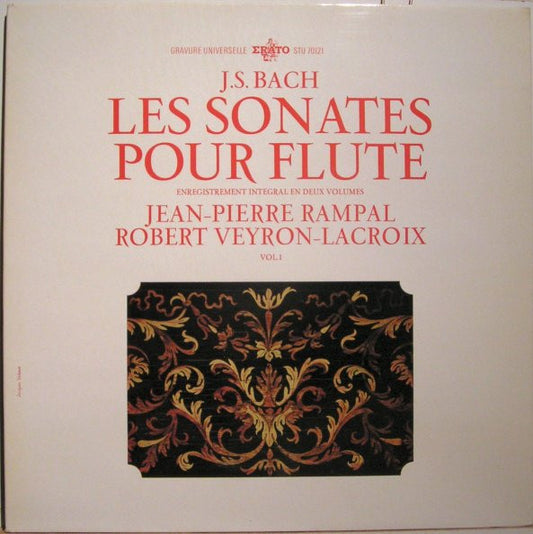 Johann Sebastian Bach / Jean-Pierre Rampal / Robert Veyron-Lacroix : Les Sonates Pour Flute Vol.1 (LP, RE, Gat)