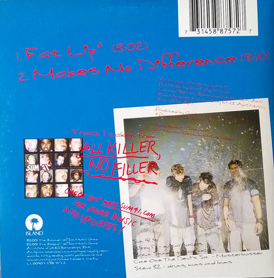 Sum 41 : Fat Lip (CD, Single, Car)