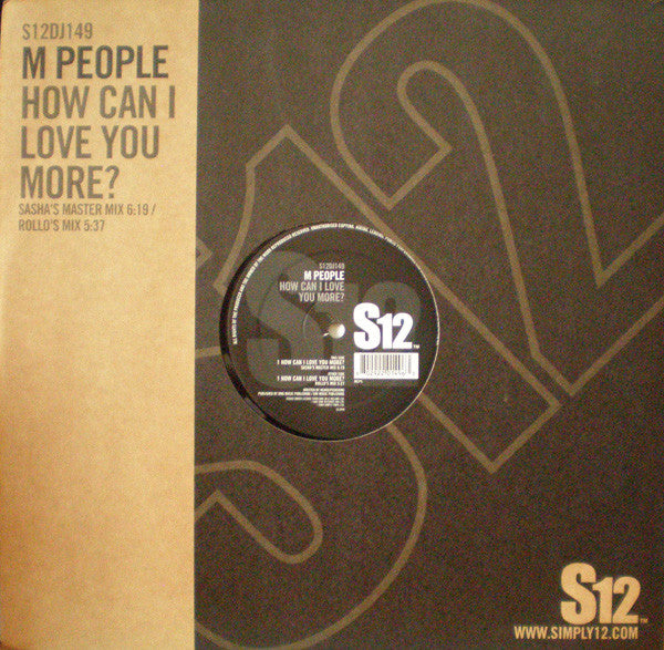 M People : How Can I Love You More? (12", RE)