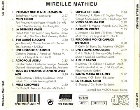Mireille Mathieu : Mireille Mathieu (CD, Comp, RP)