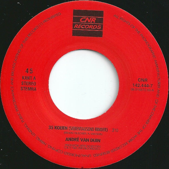 André van Duin : 35 Koeien (7", Single)