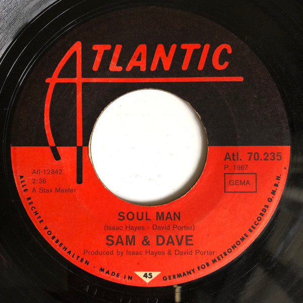 Sam & Dave : Soul Man / May I Baby (7", Single)