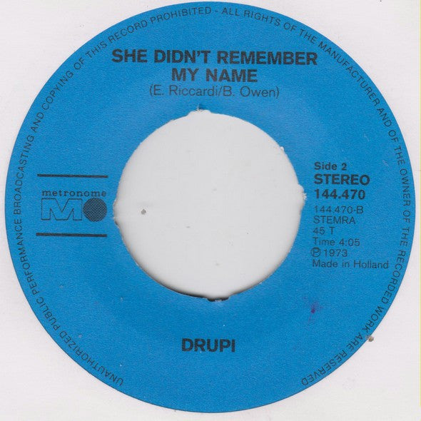 Drupi (2) : Vado Via (7", Single)